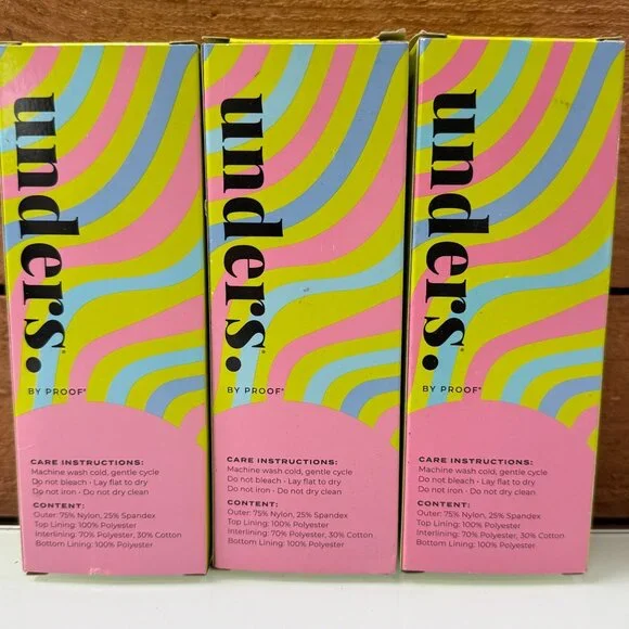 UnderTeen Proof Period Underwear Briefs M Leak Proof Teen Period Panties x3 - Picture 7 of 7